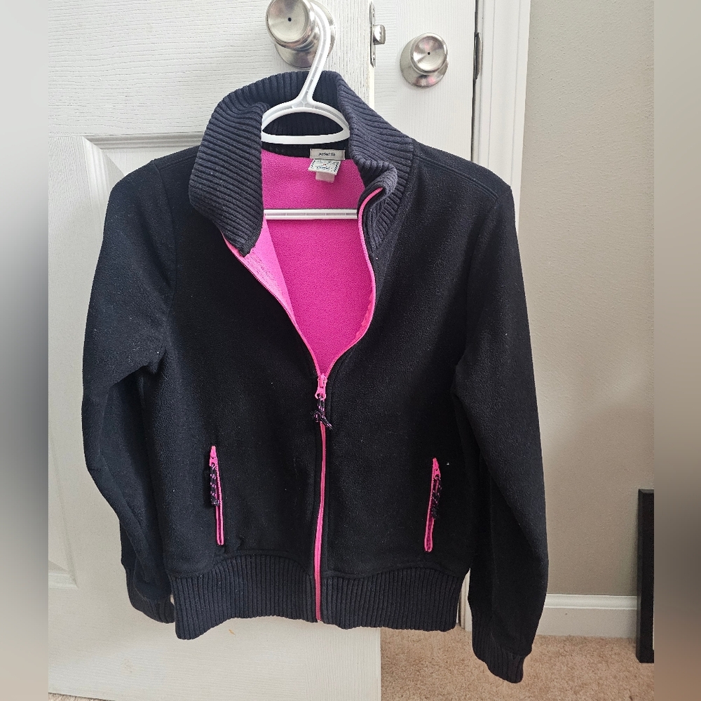 OLD NAVY Thick Black Jacket with Pink Lining M